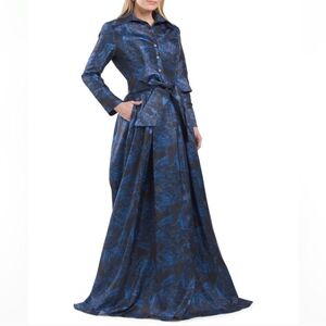 Rene Ruiz Blue Shirt Dress Gown, Size 8